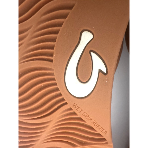 Olukai Tiare Slide Sandals 8 Fox Brown Leather Cushioned Comfort Support - NWT - Picture 11 of 11